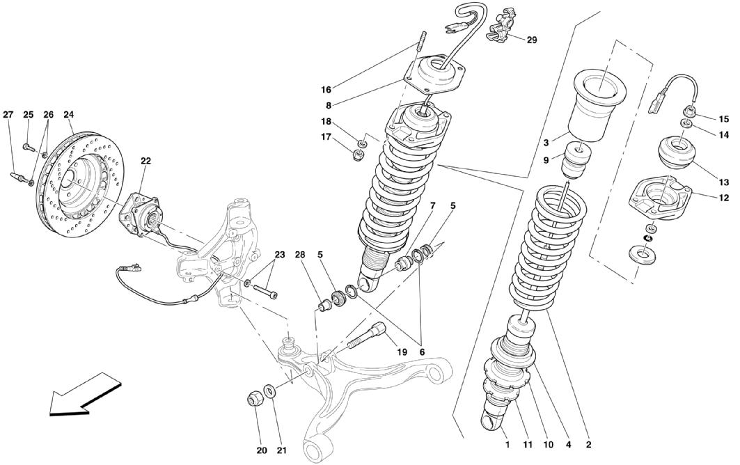 FRONT SUSPENSION - SHOCK ABSORBER AND BRAKE DISC