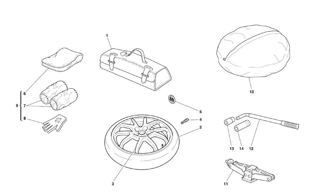 SPARE WHEEL AND ACCESSORIES -OPTIONAL
