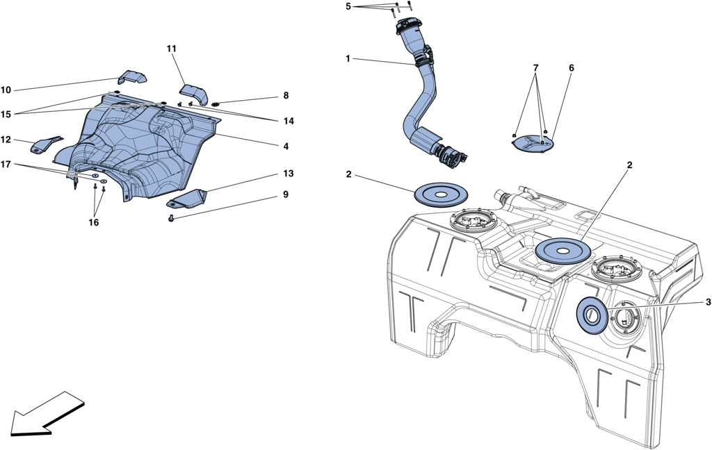 FUEL TANK AND FILLER NECK