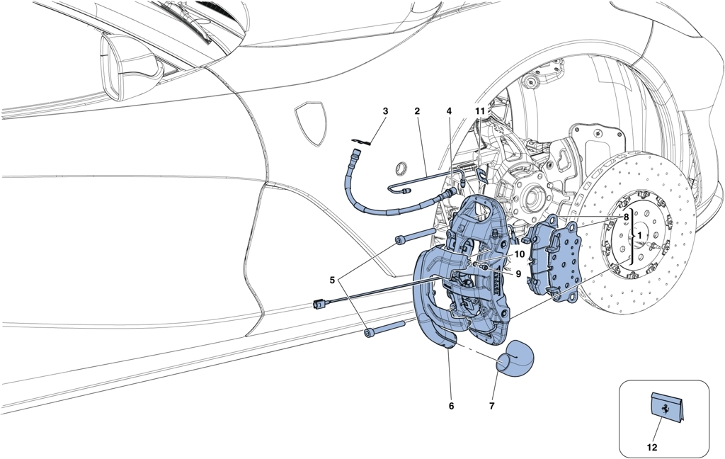 BRAKE CALIPERS AND BRAKE PADS – FRONT