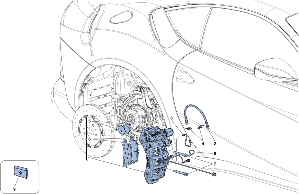 BRAKE CALIPERS AND BRAKE PADS – REAR