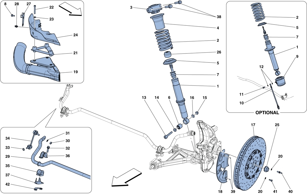 FRONT SUSPENSION – SHOCKS AND BRAKE DISCS
