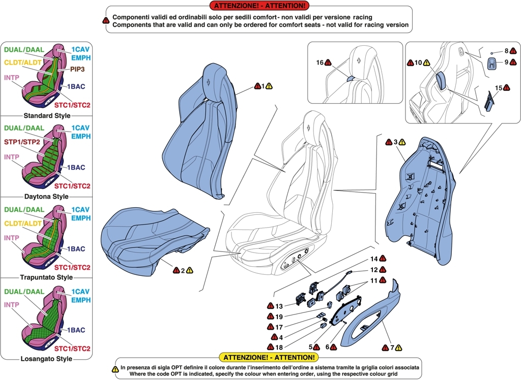 FRONT SEATS – TRIM AND ACCESSORIES