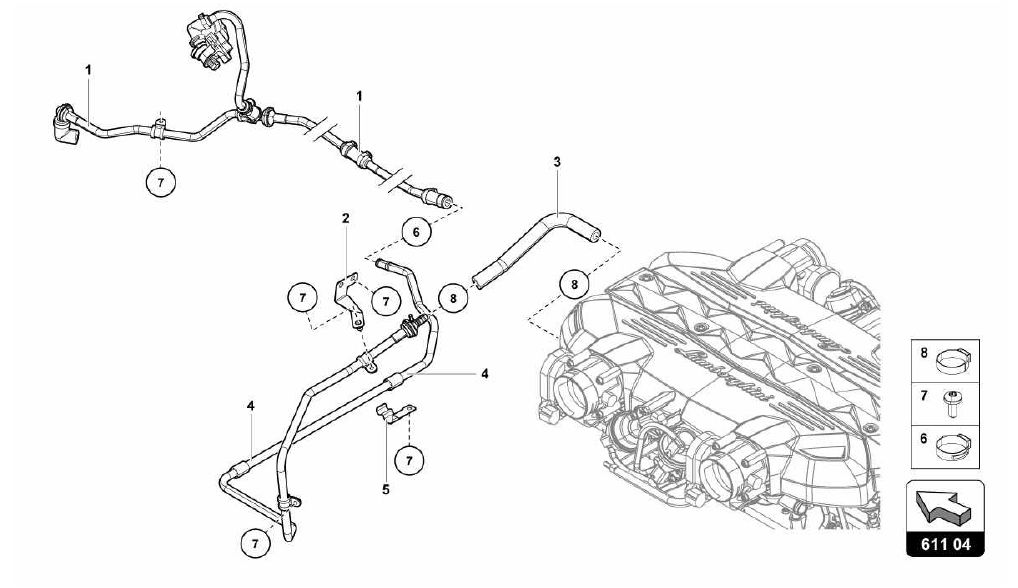 611.04.00-VACUUM HOSES FOR - BRAKE SERVO