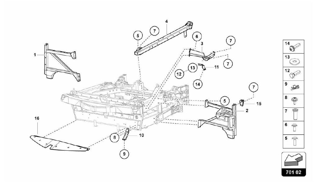 701.02.00-FRONT FRAME ELEMENTS