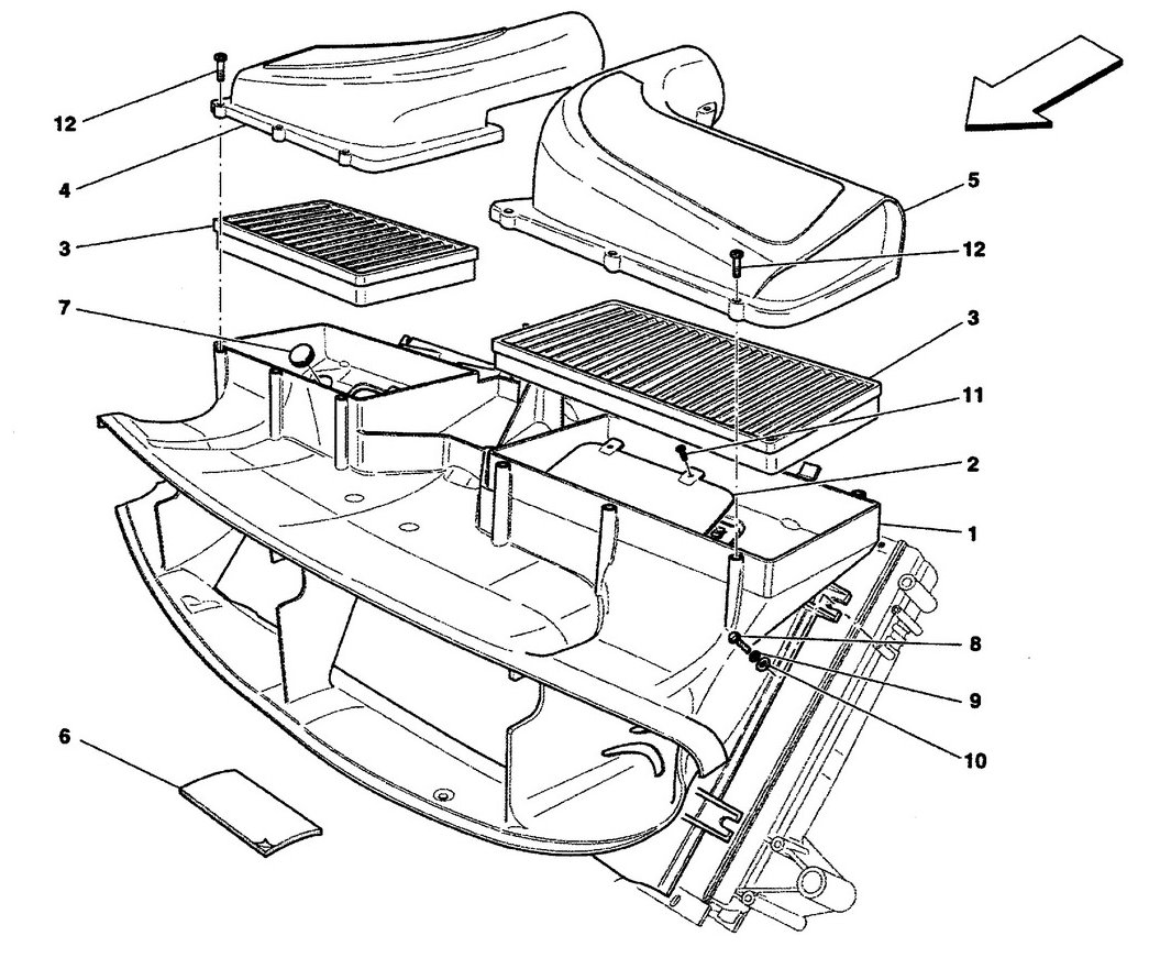 AIR FILTER, AIR INTAKE AND DUCTS