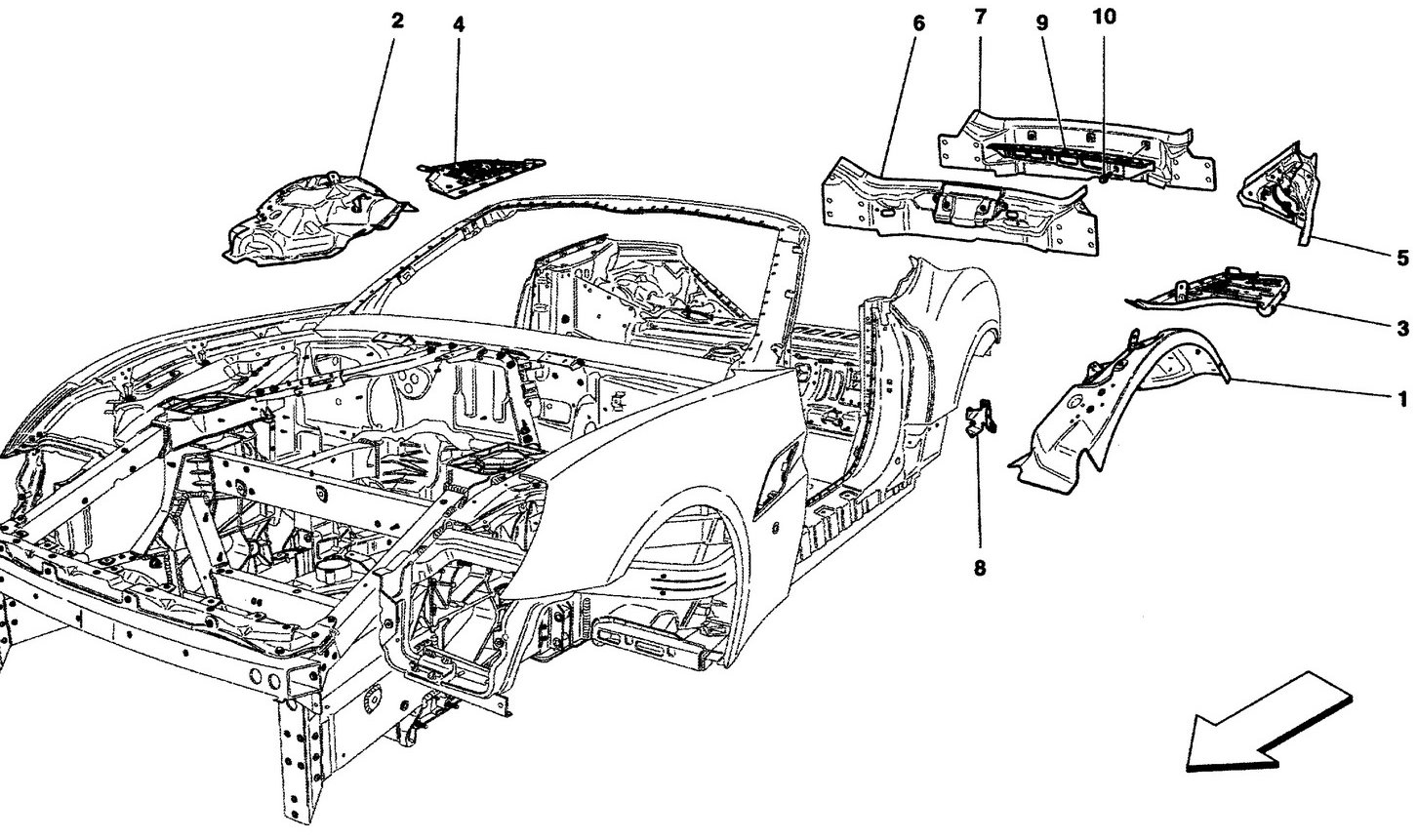 BODYWORK AND REAR OUTER TRIM PANELS