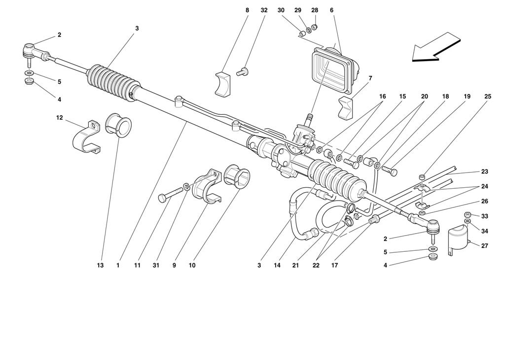 HYDRAULIC STEERING BOX -VALID FOR STEERING BOX WITH POWER STEERING CARS-