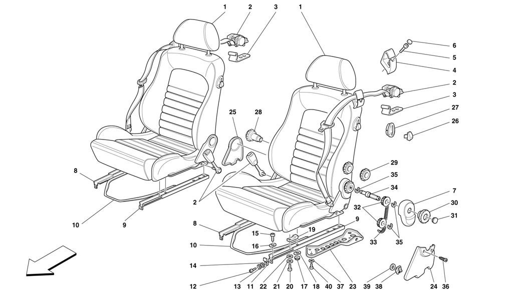 SEAT AND SAFETY BELTS -COMFORT-NOT FOR SPIDER-