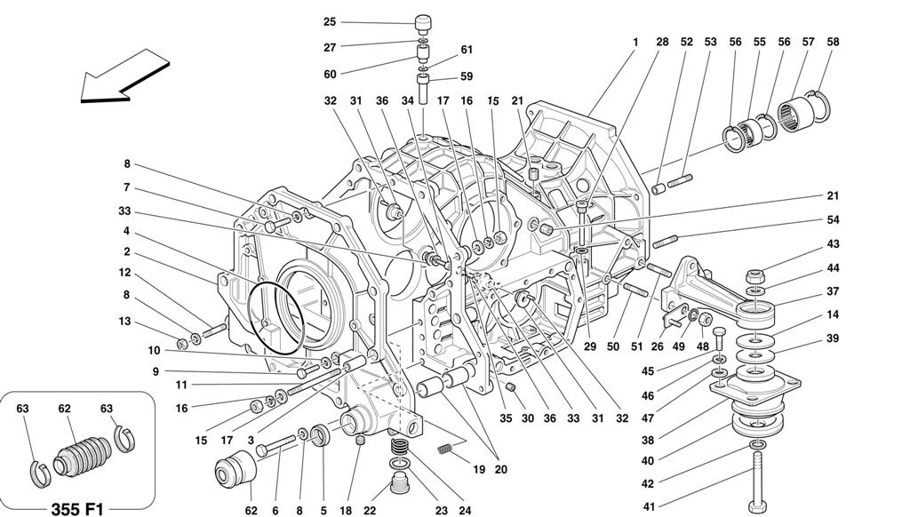 GEARBOX/DIFFERENTIAL HOUSING AND INTERMEDIATE CASING