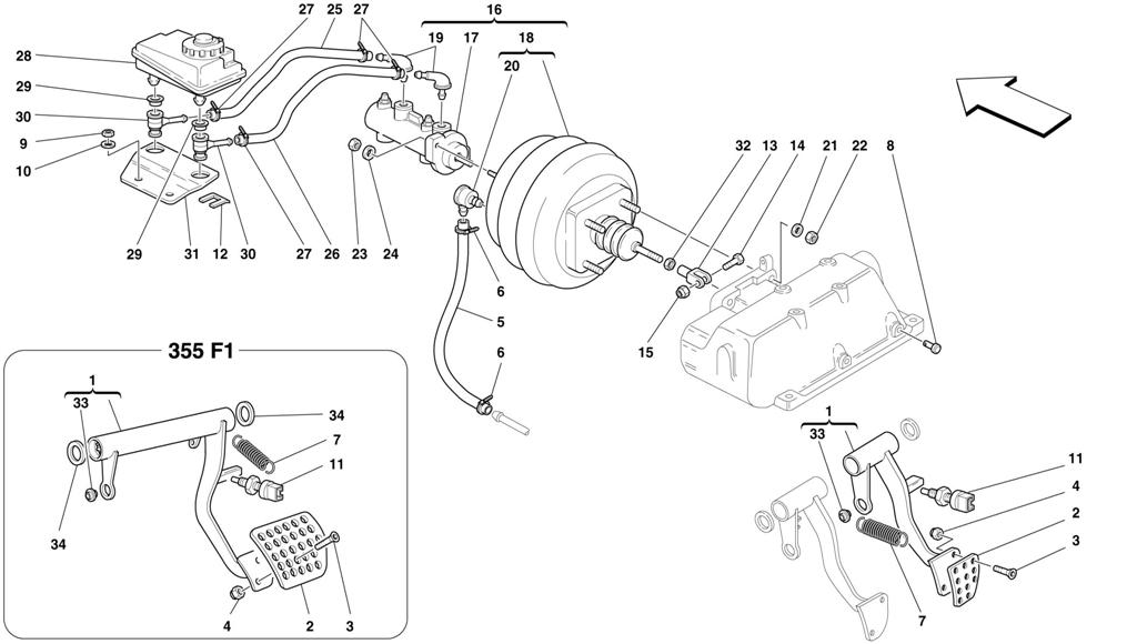 BRAKE HYDRAULIC SYSTEM -VALID FOR ABS BOSCH AND 355 F1 CARS-