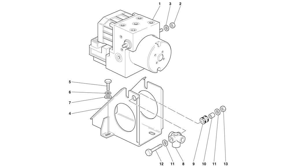 HYDRAULIC SYSTEM FOR ABS BOSCH -VALID FOR ABS BOSCH AND 355 F1 CARS-