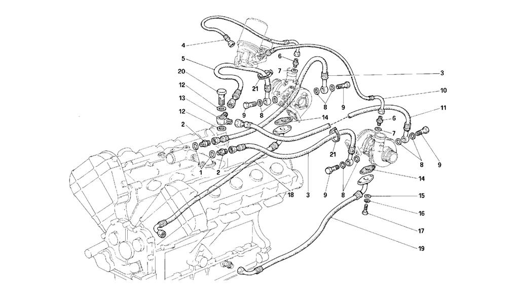 OVERSUPPLY SYSTEM LUBRICATION AND COOLING -NOT FOR CARS WITH CATALYST-