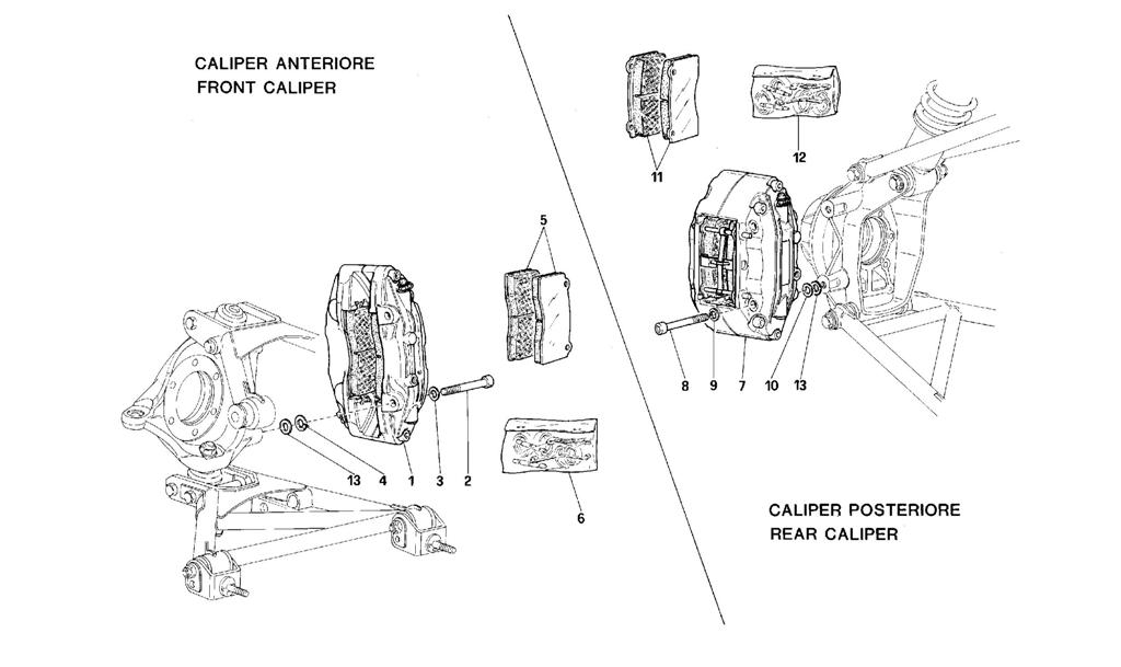 CALIPERS FOR FRONT AND REAR BRAKES