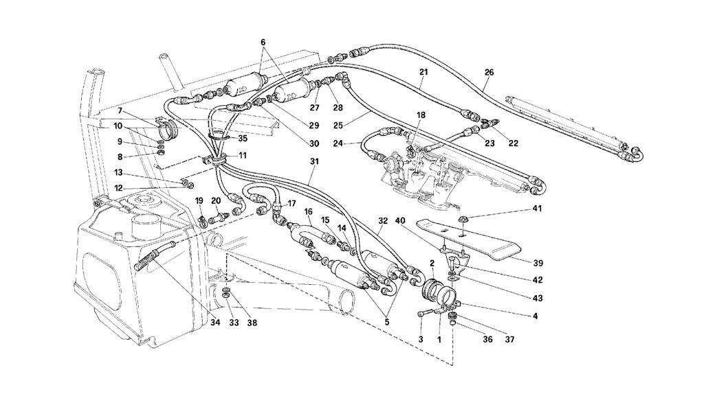 PUMP AND FUEL PIPING -NOT FOR USA