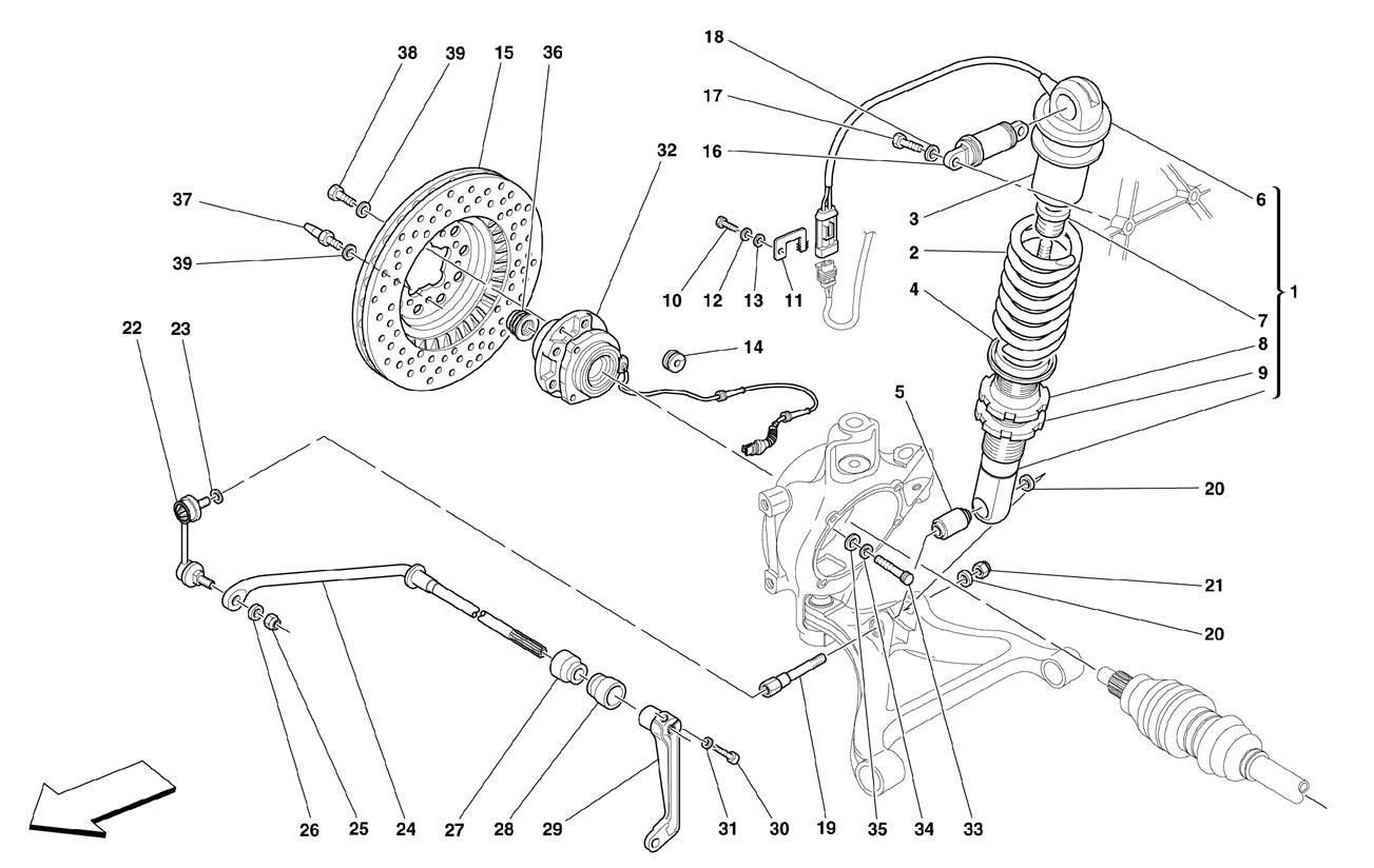  REAR SUSPENSION - SHOCK ABSORBER AND BR