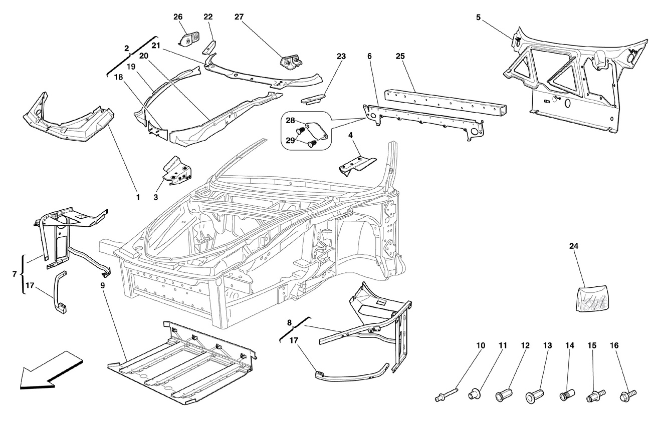  FRAME - COMPLETE FRONT PART STRUCTURES 