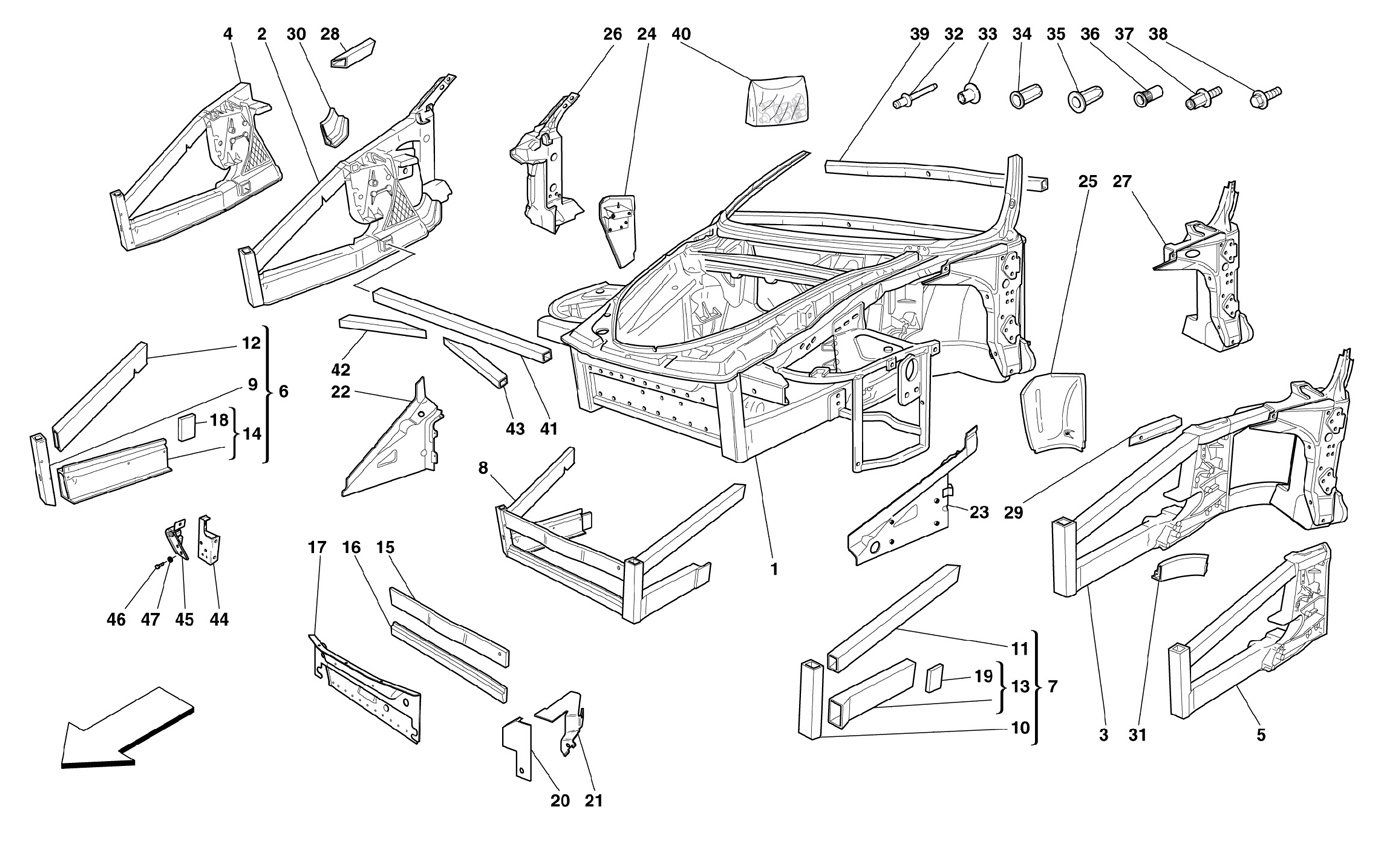  FRAME - FRONT ELEMENTS STRUCTURES AND P