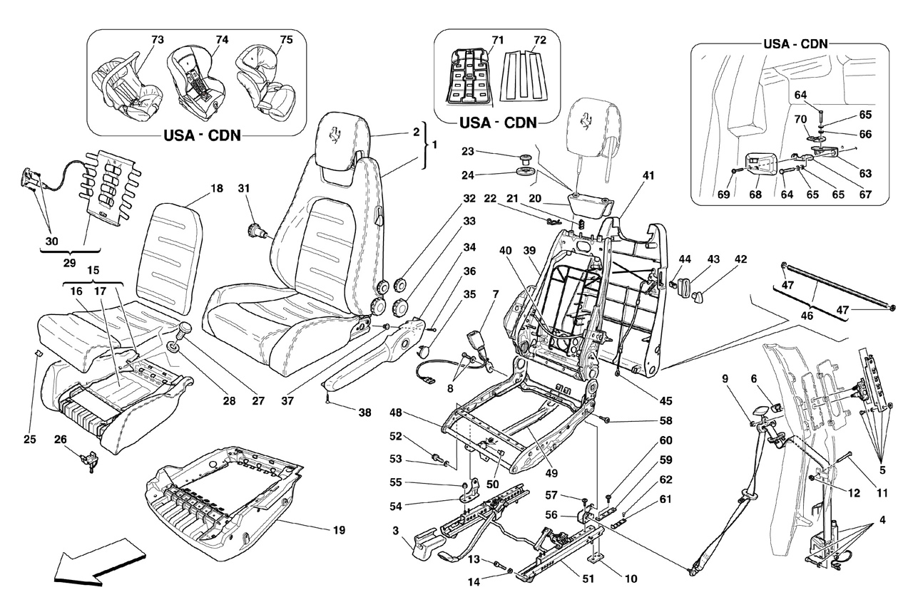  MANUAL SEAT - SAFETY BELTS