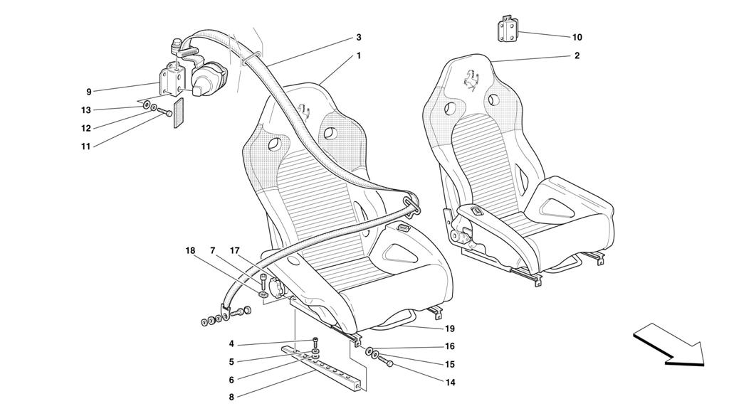 SEATS AND SAFETY BELTS -NOT FOR USA