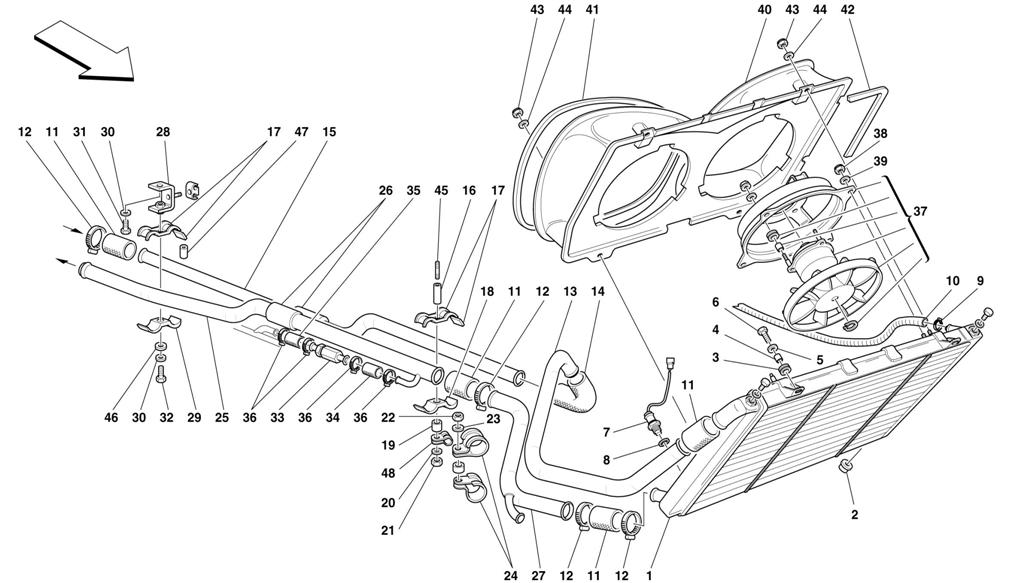 COOLING - RADIATOR AND PIPES