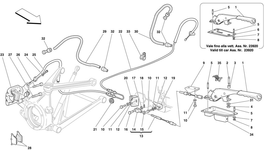 HAND-BRAKE CONTROL AND CALIPER
