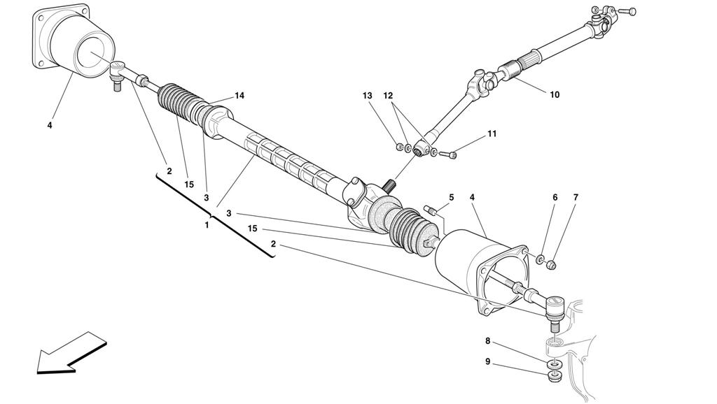 STEERING BOX AND CARDANIC TRANSMISSION