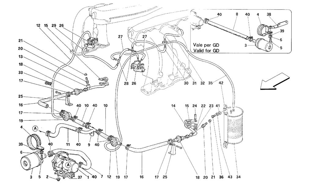 SECONDARY AIR PUMP AND LINES