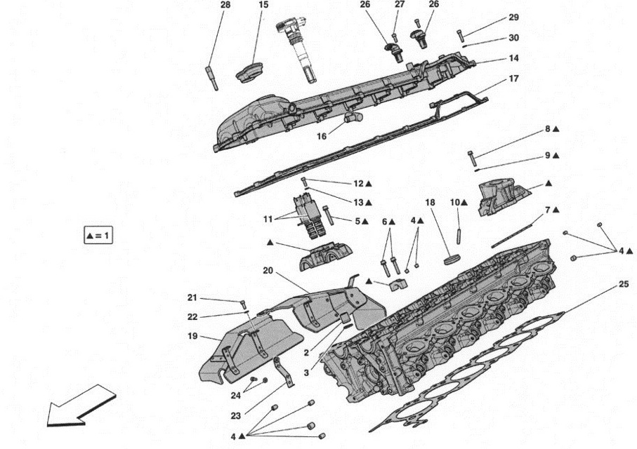 RH CYLINDER HEAD