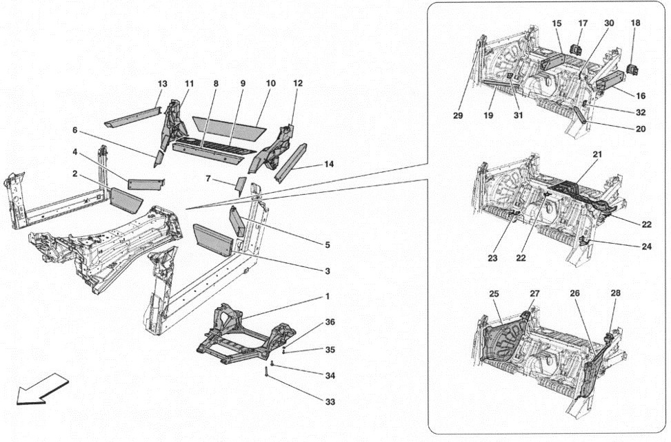 REAR STRUCTURAL ELEMENTS