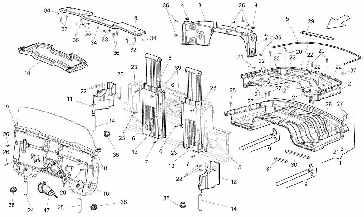 REAR WINDOW GLASS - FOLDING TOP