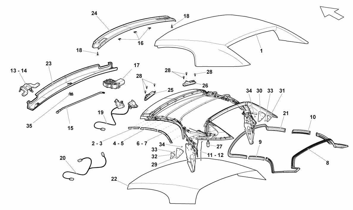 ROOF PANEL SOFT TOP - COMPONENTS