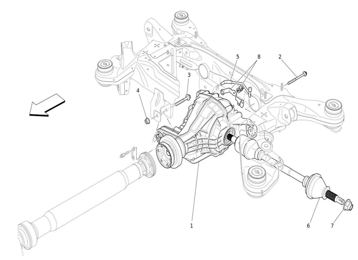 DIFFERENTIAL AND REAR AXLE SHAFTS