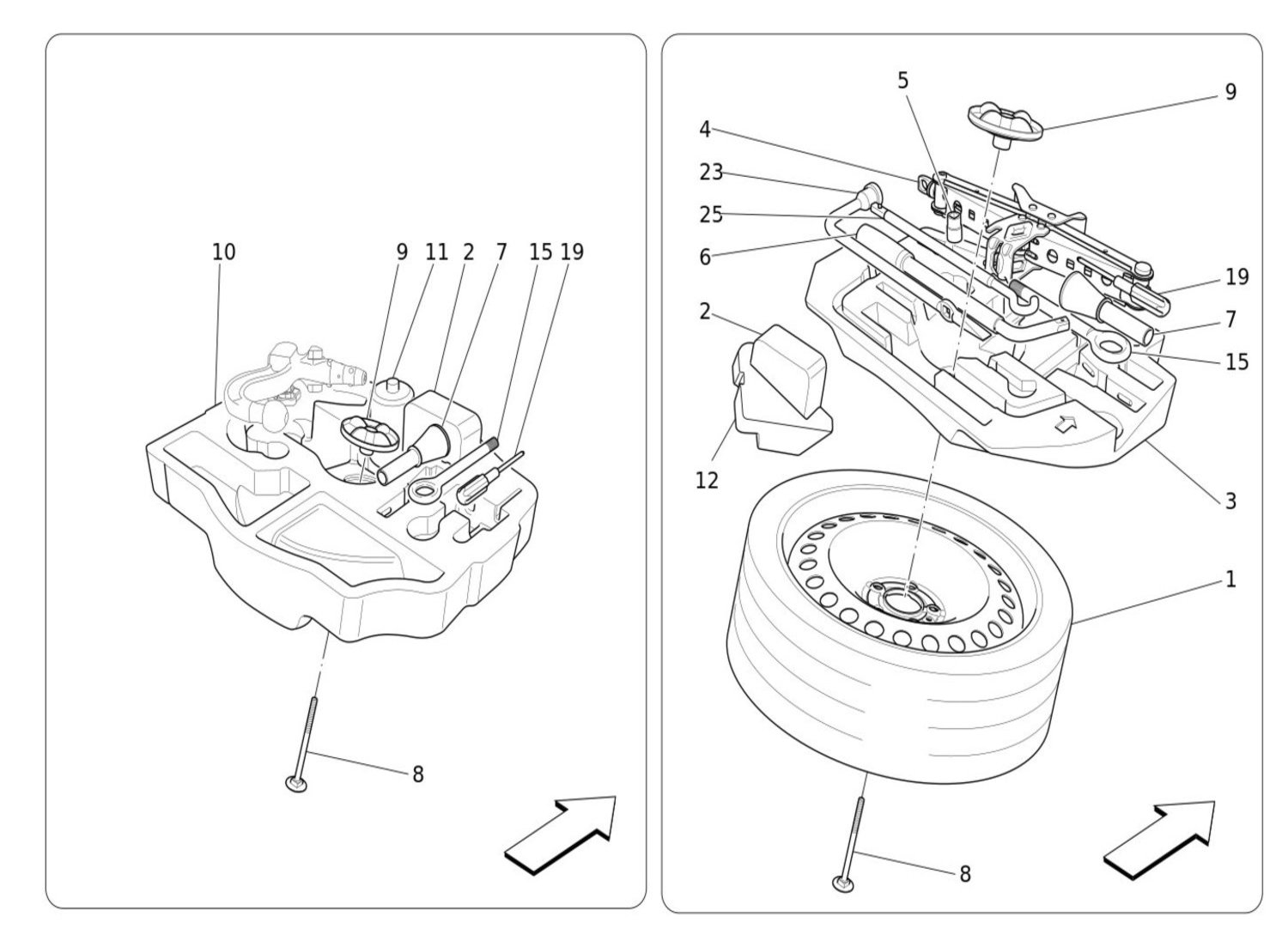 SPARE TIRE AND ACCESSORIES