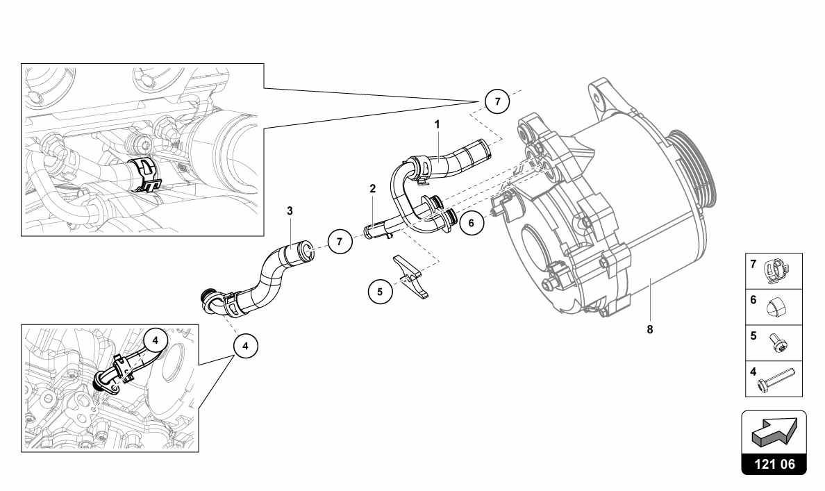 WATER COOLING SYSTEM-ALTERNATOR