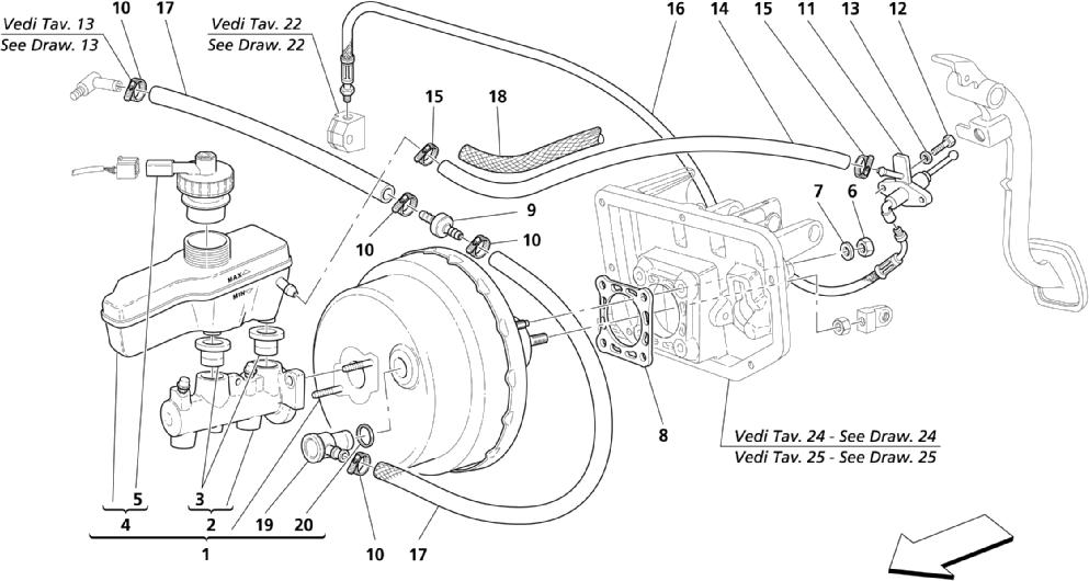 BRAKES AND CLUTCH HYDRAULIC CONTROLS