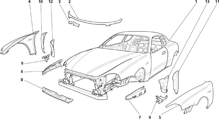 BODY - FRONT OUTER TRIMS