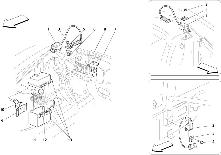 ENGINE BONNET SENSOR AND CONTROL STATIONS