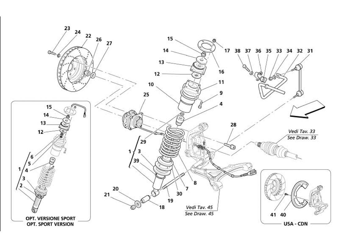 REAR SUSPENSION - SHOCK ABSORBER AND BRAKE DISK