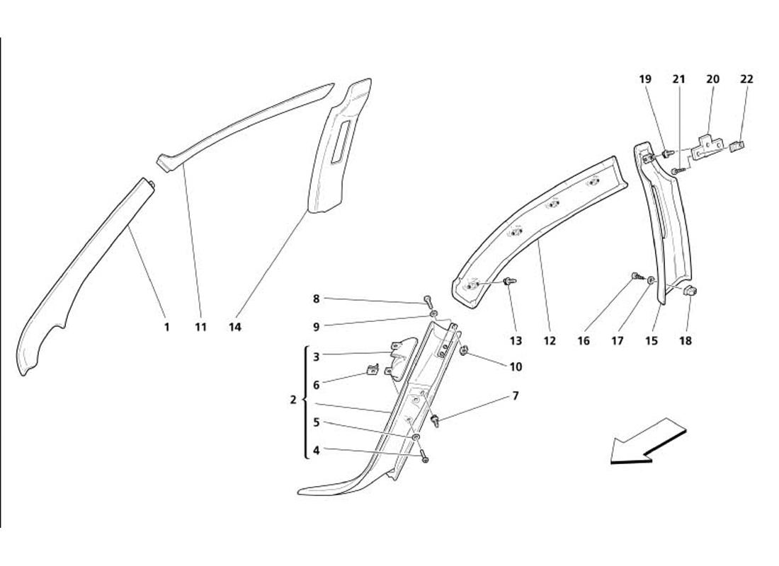 INNER COVERING - CENTRAL AND FRONT POST COVERING - SIDE RAIL COVER
