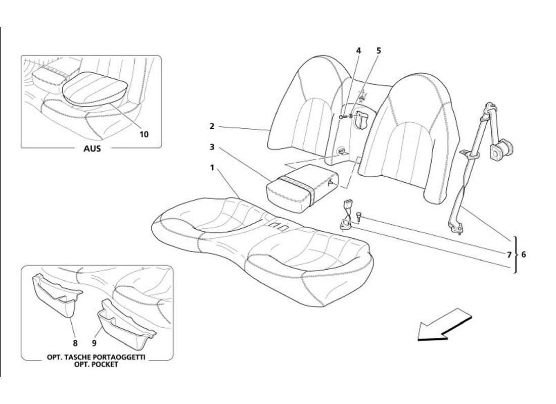 REAR SEAT AND SEAT BELT
