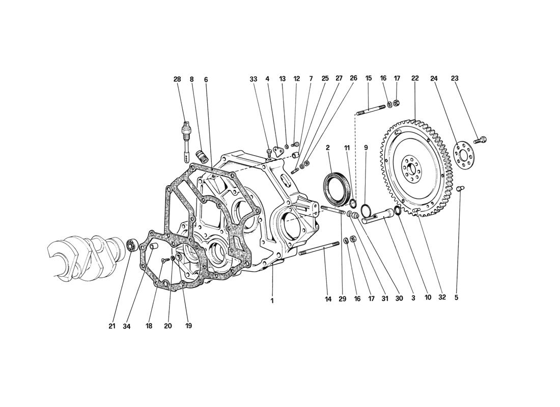 FLYWHEEL AND CLUTCH HOUSING SPACER