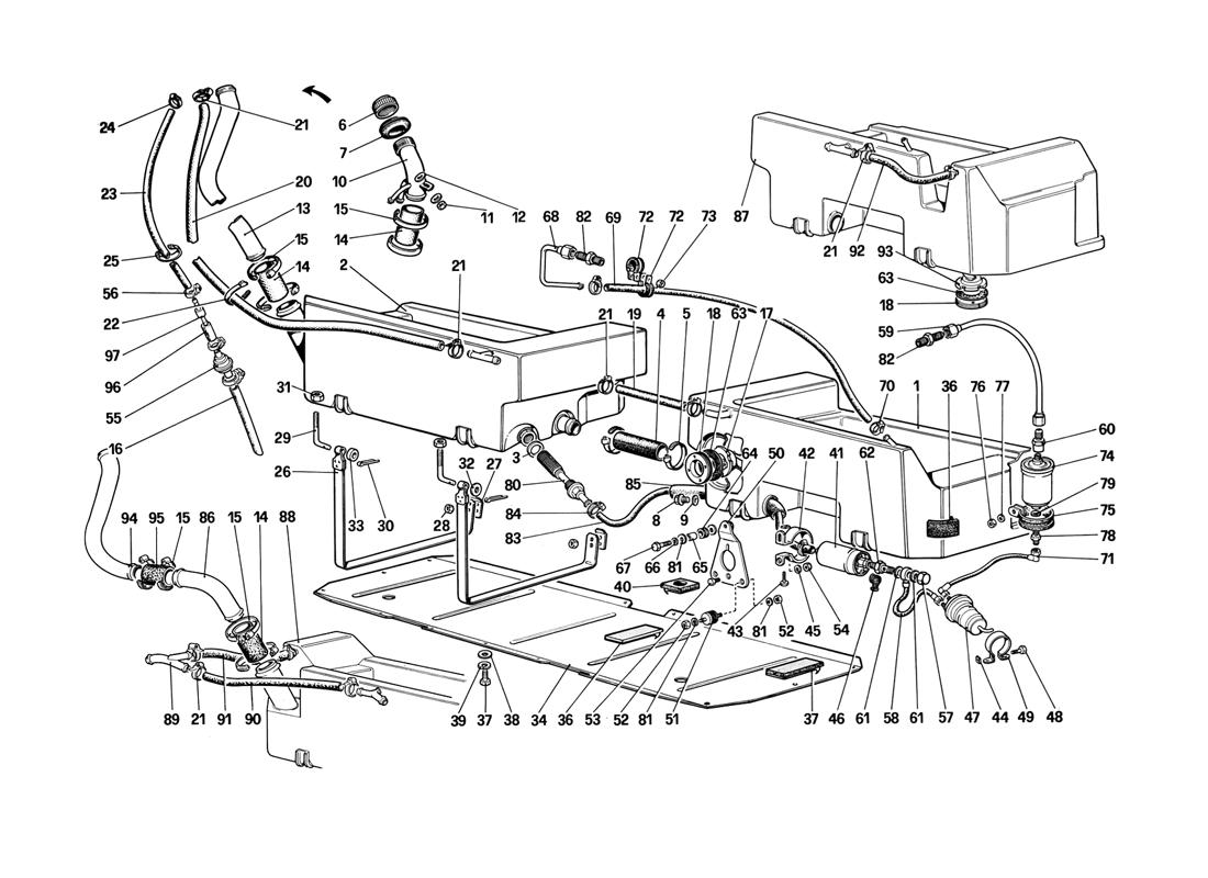 FUEL PUMP AND PIPES (NOT FOR US VERSION)