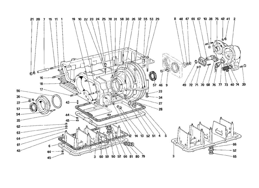 GEARBOX - DIFFERENTIAL HOUSING AND OIL SUMP