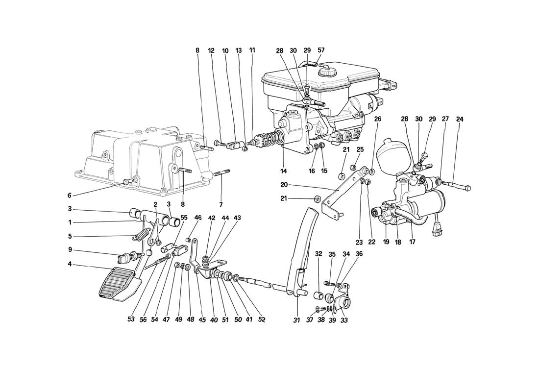 THROTTLE CONTROL AND BRAKE HYDRAULIC SYSTEM (FOR RHD)