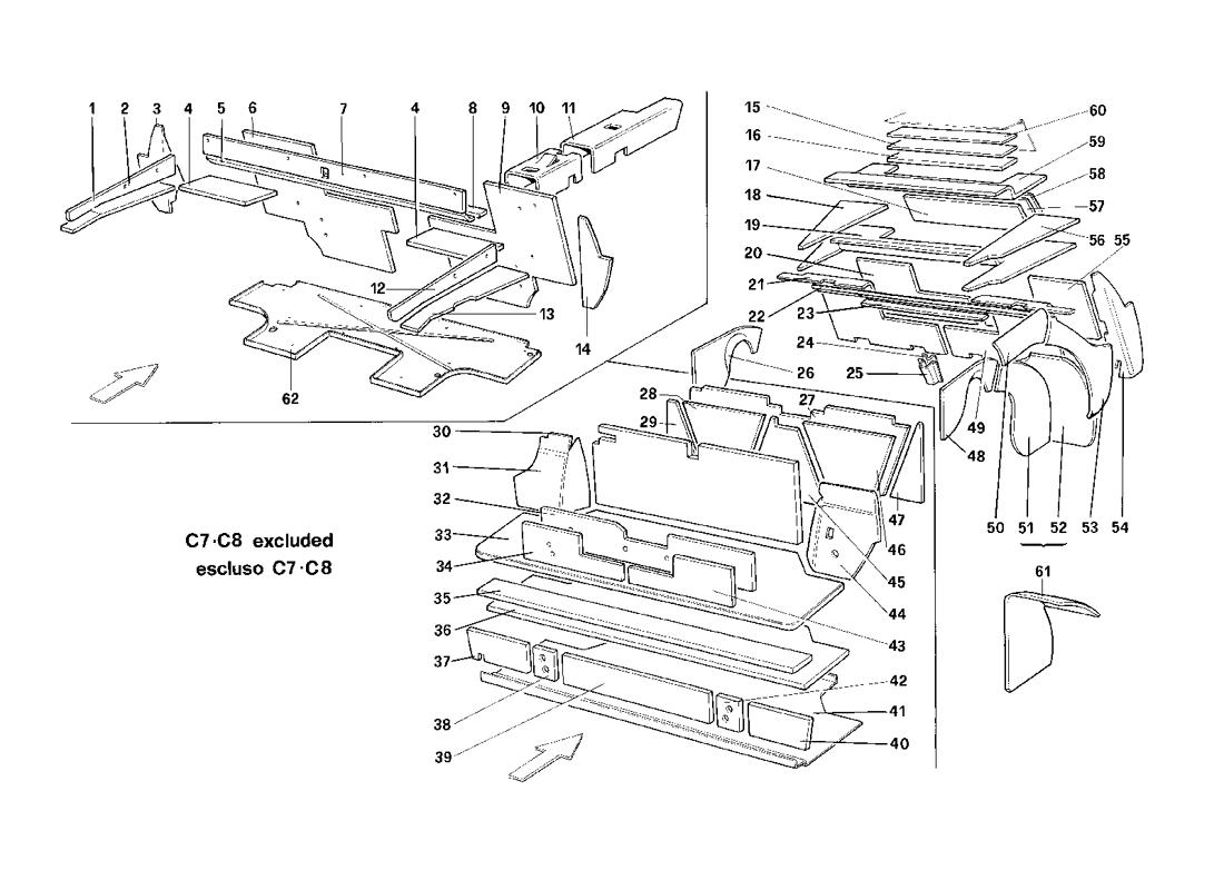 LUGGAGE AND PASSENGER COMPARTMENT, INSULATION - CAB