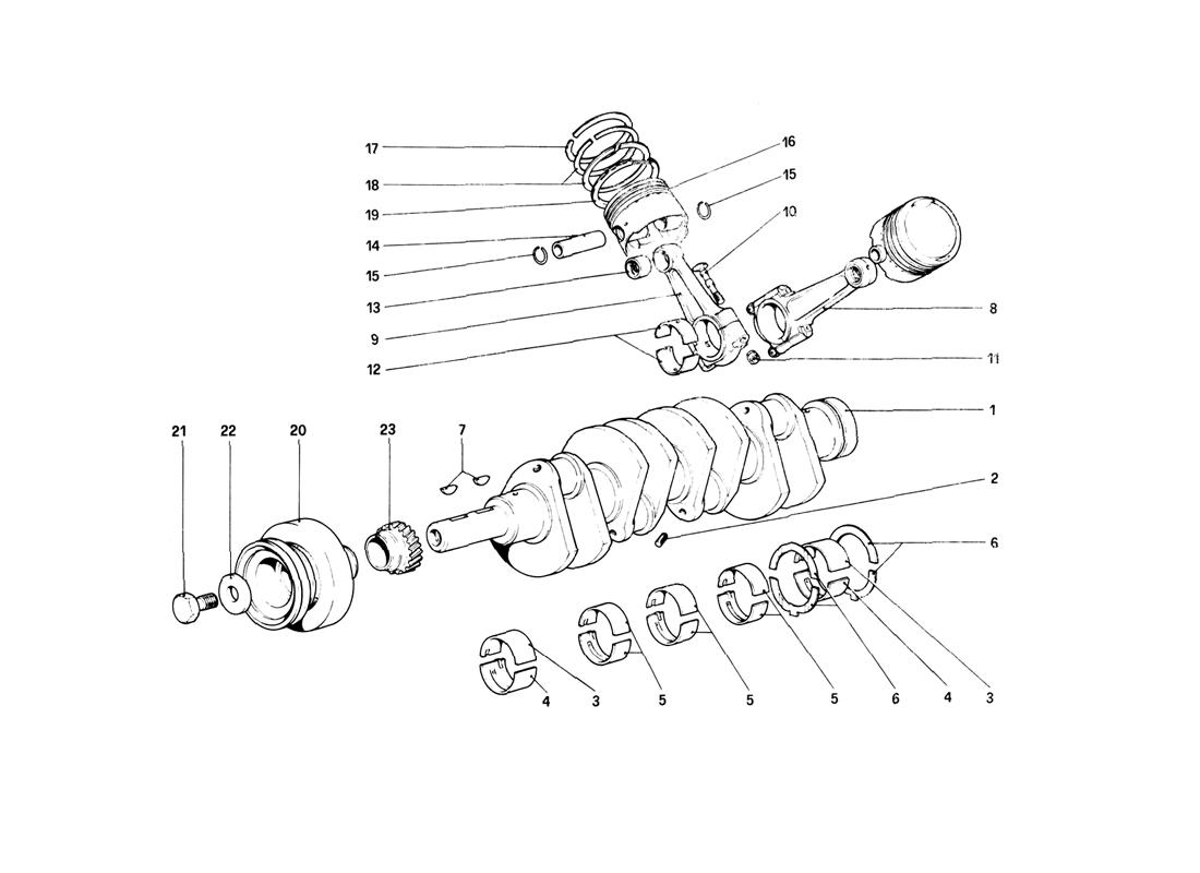 CRANKSHAFT - CONNECTING RODS AND PISTONS