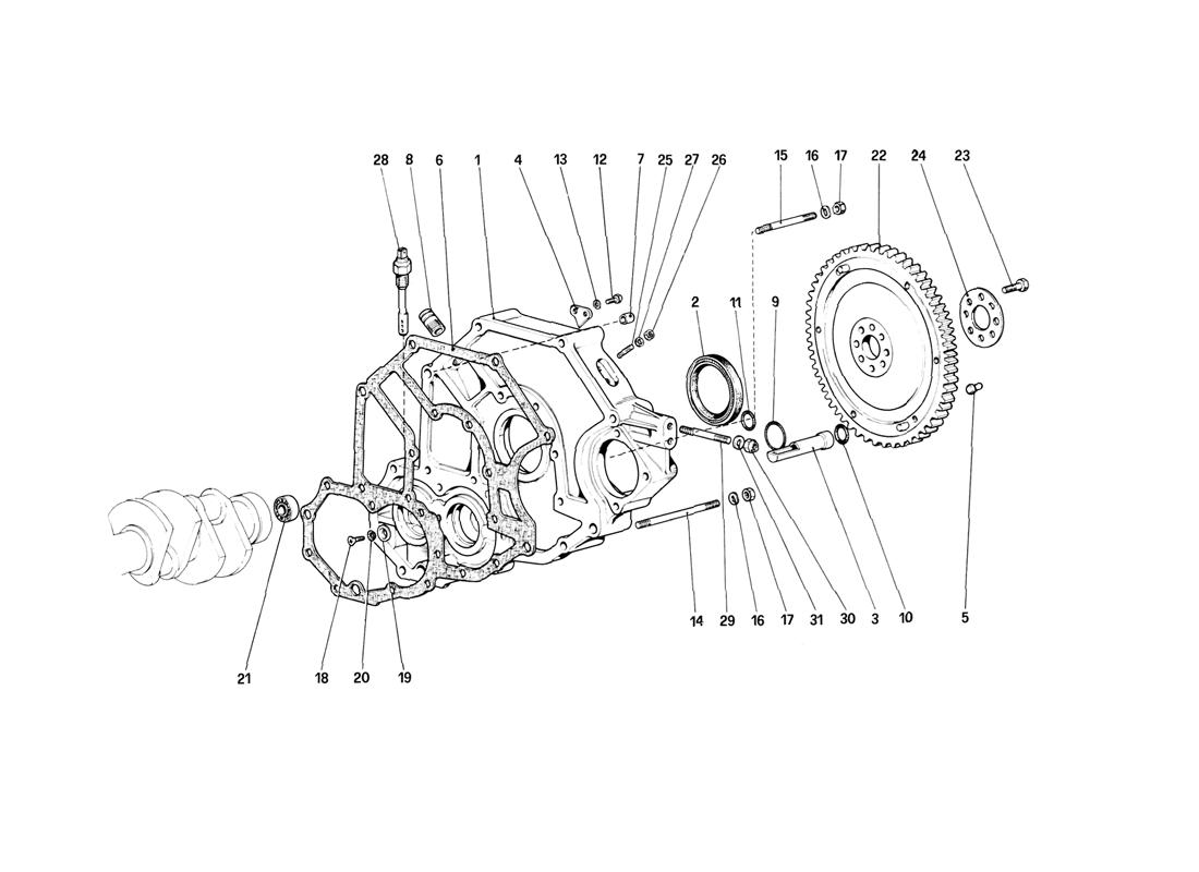 FLYWHEEL AND CLUTCH HOUSING SPACER