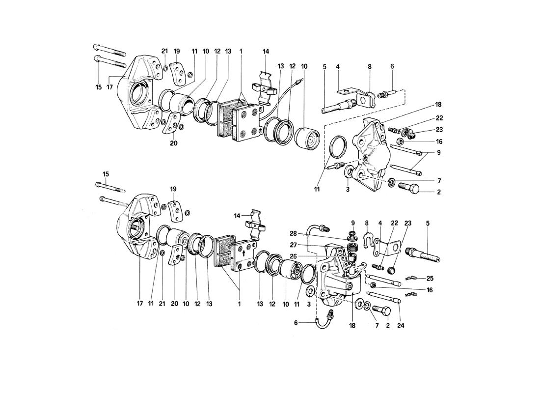 CALIPERS FOR FRONT AND REAR BRAKES