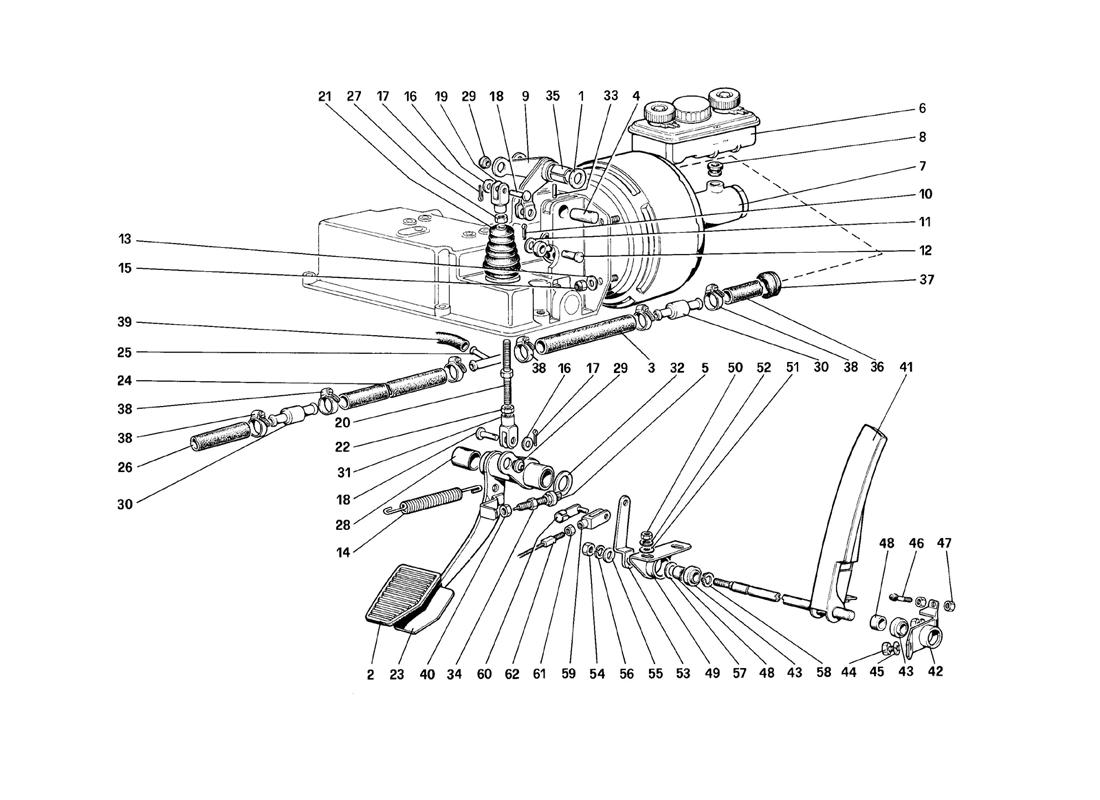 THROTTLE CONTROL AND BRAKE HYDRAULIC SYSTEM (VARIANTS FOR RHD VERSION)